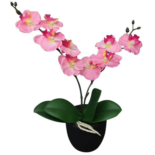 Orchidée artificielle avec pot 30 cm rose