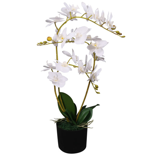 Orchidée artificielle avec pot 65 cm Blanc