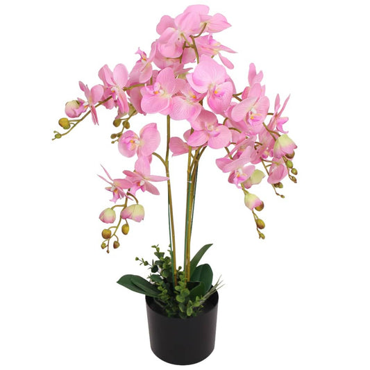 Orchidée artificielle avec pot 75 cm Rose