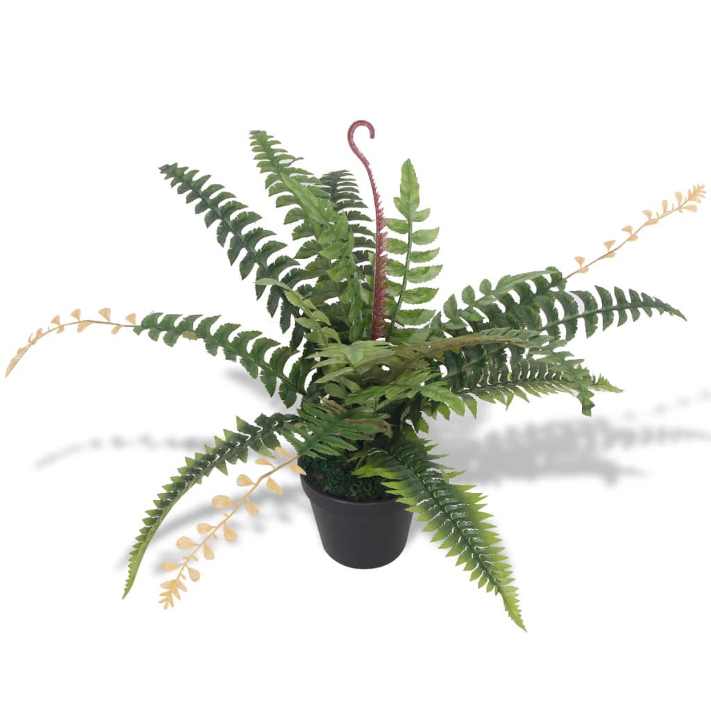 Artificial Fern Plant with Pot, 50 cm Green