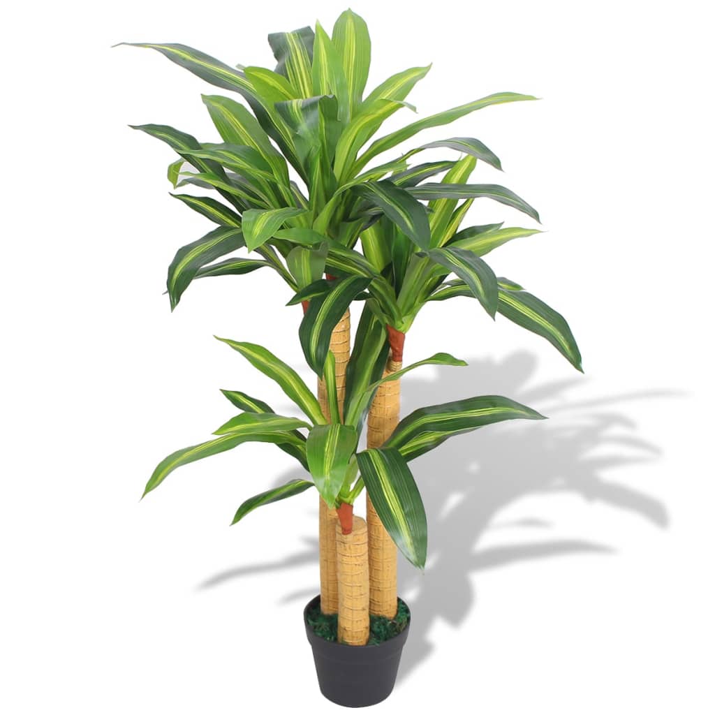 Dragonnier artificiel avec pot 100 cm Vert