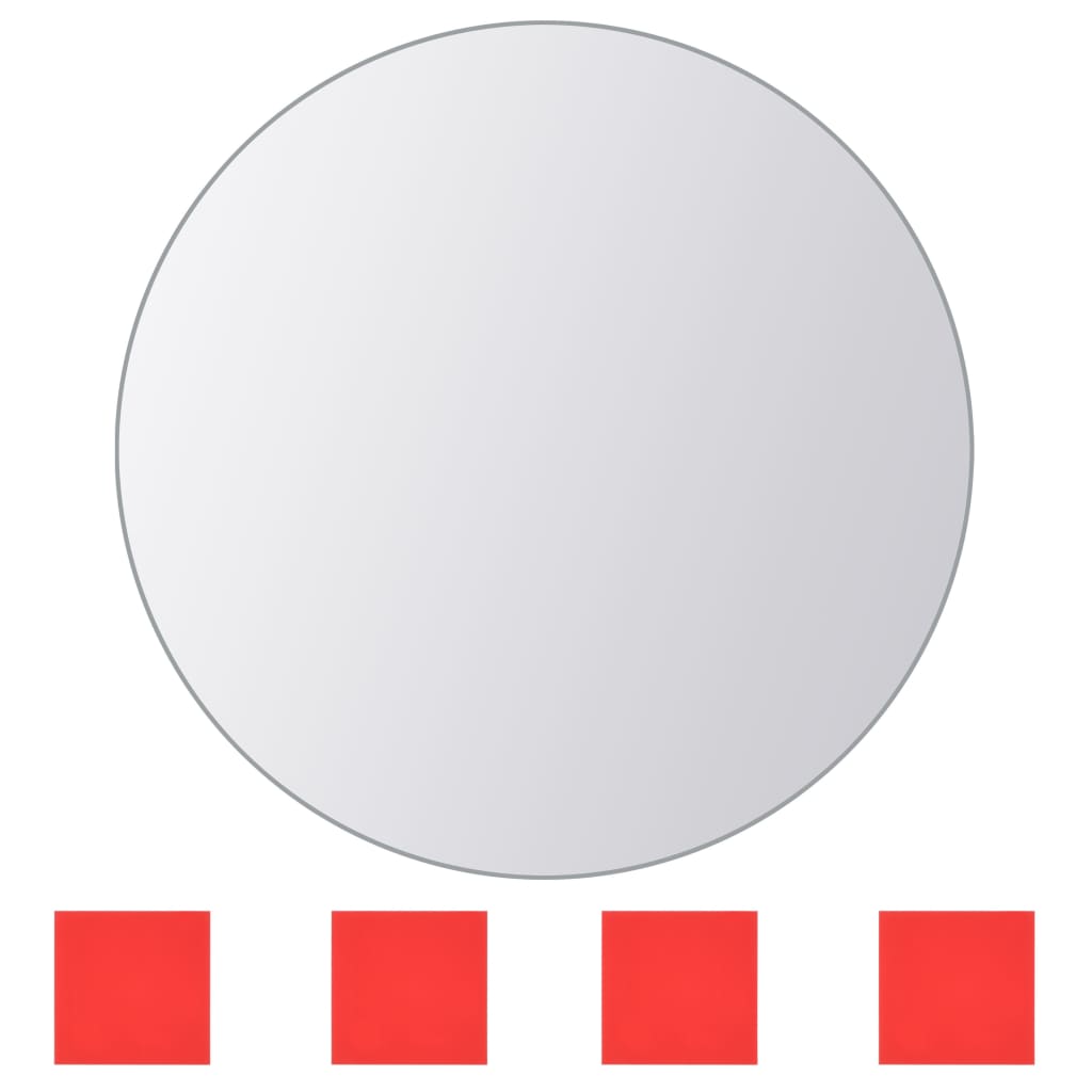 Set de 8 carreaux miroirs ronds en verre