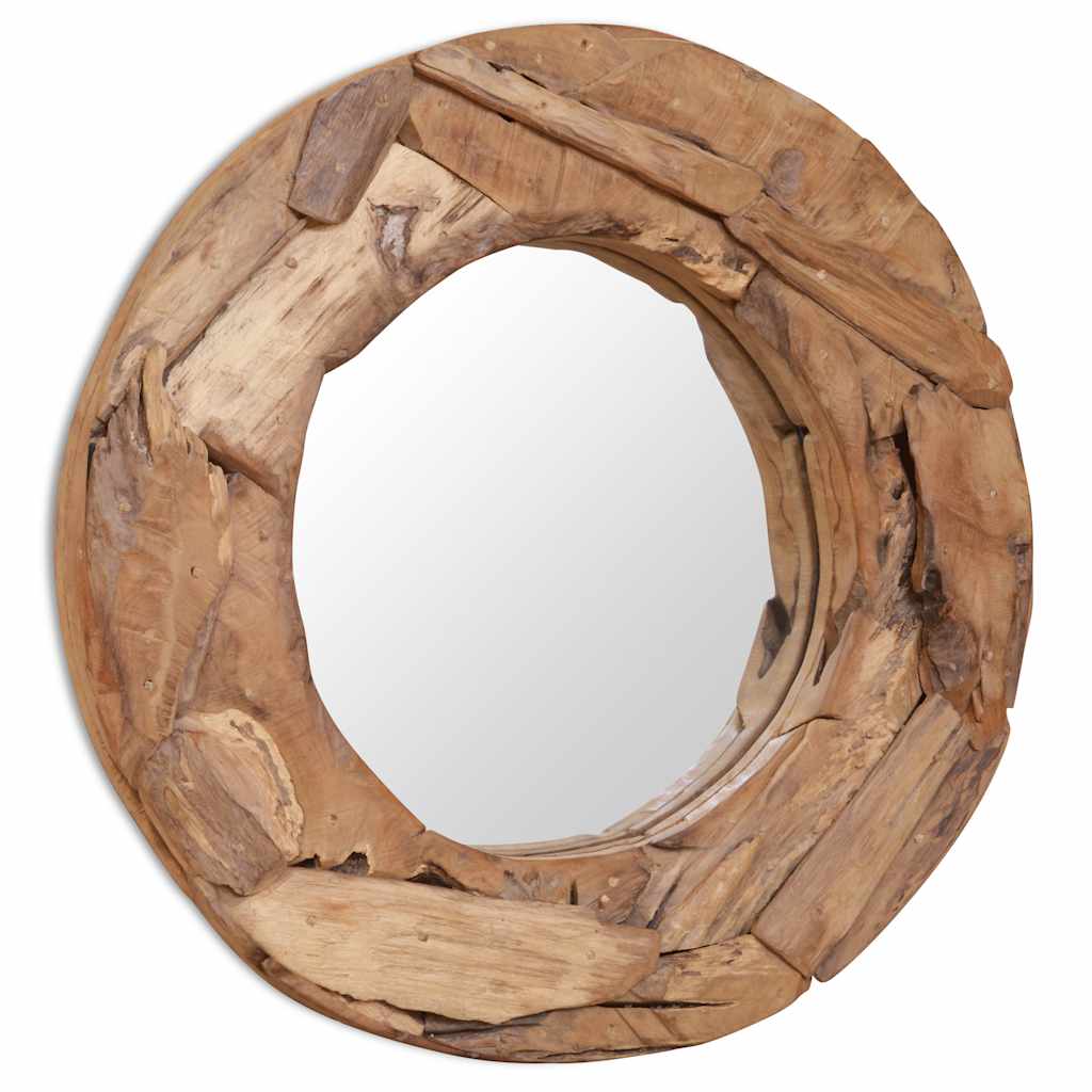 Decorative Teak Mirror 60 cm Round