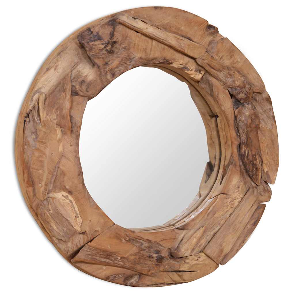 Decorative Teak Mirror 60 cm Round