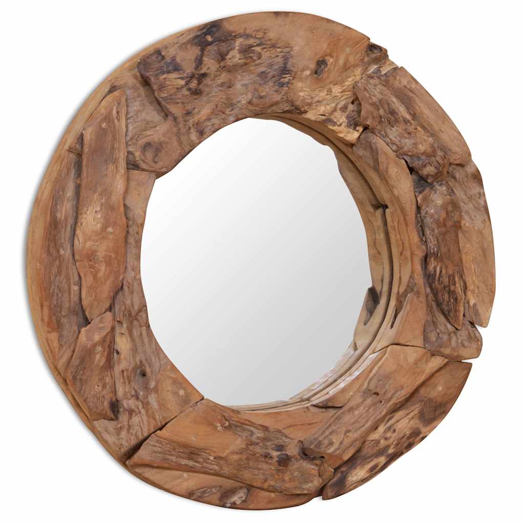Decorative Teak Mirror 60 cm Round