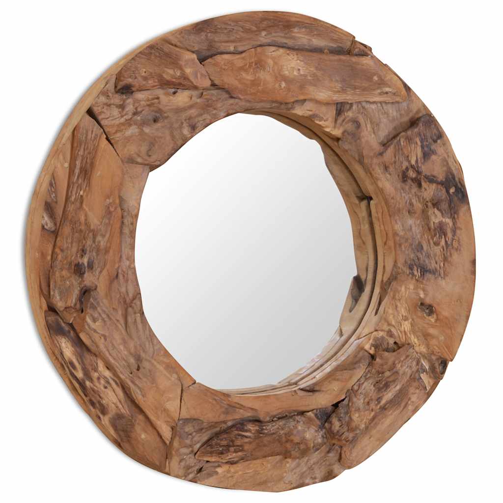 Decorative Teak Mirror 60 cm Round