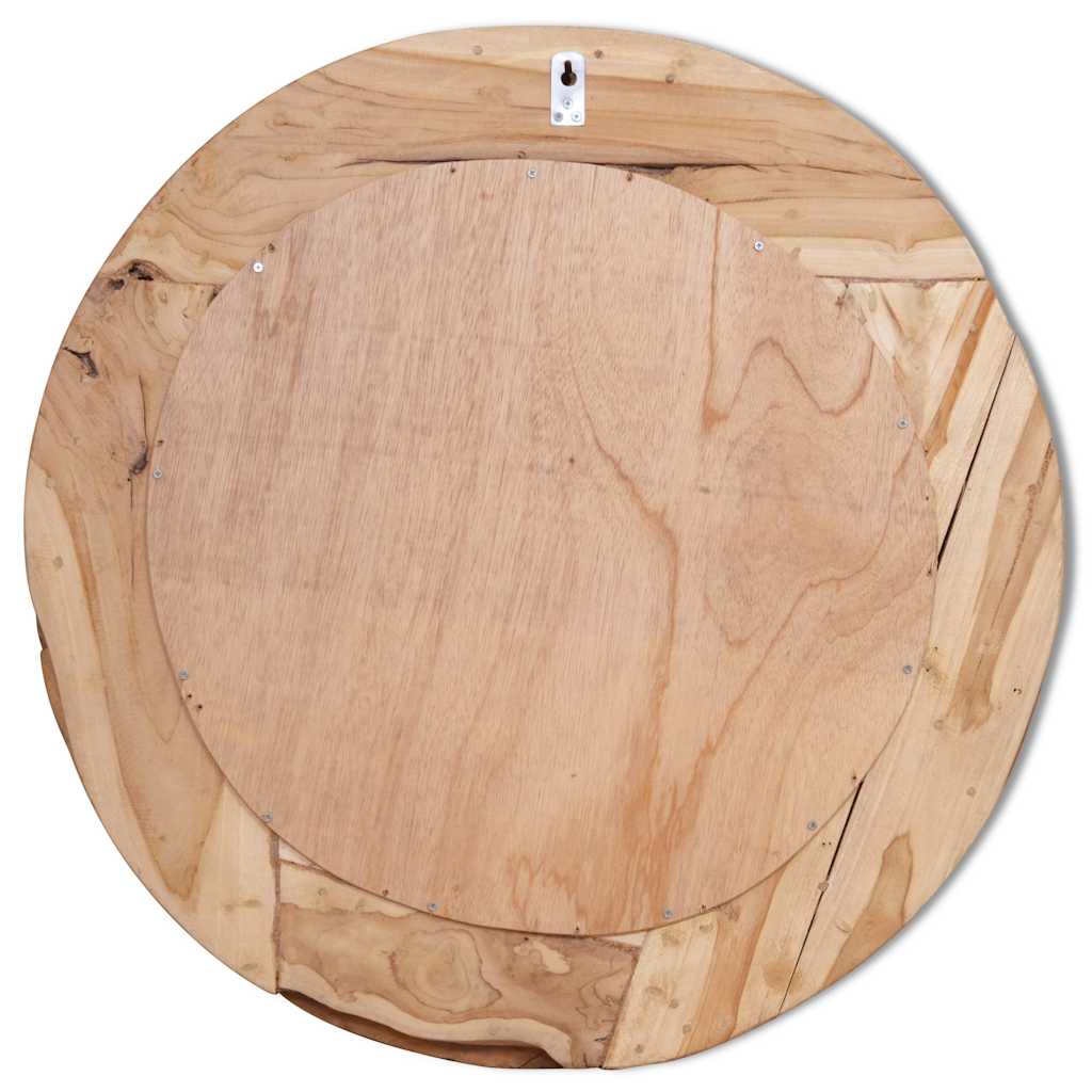 Decorative Teak Mirror 80 cm Round