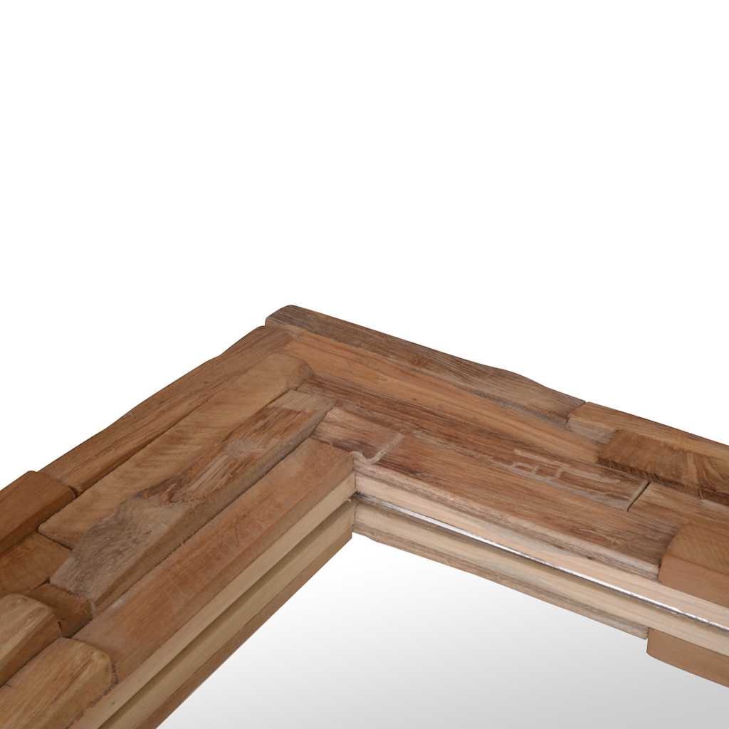 Decorative Teak Mirror 60 x 60 cm Square