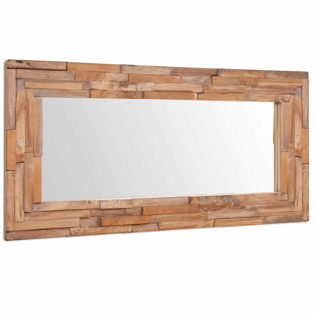 Dekorativer Spiegel Teak 120 x 60 cm Rechteckig