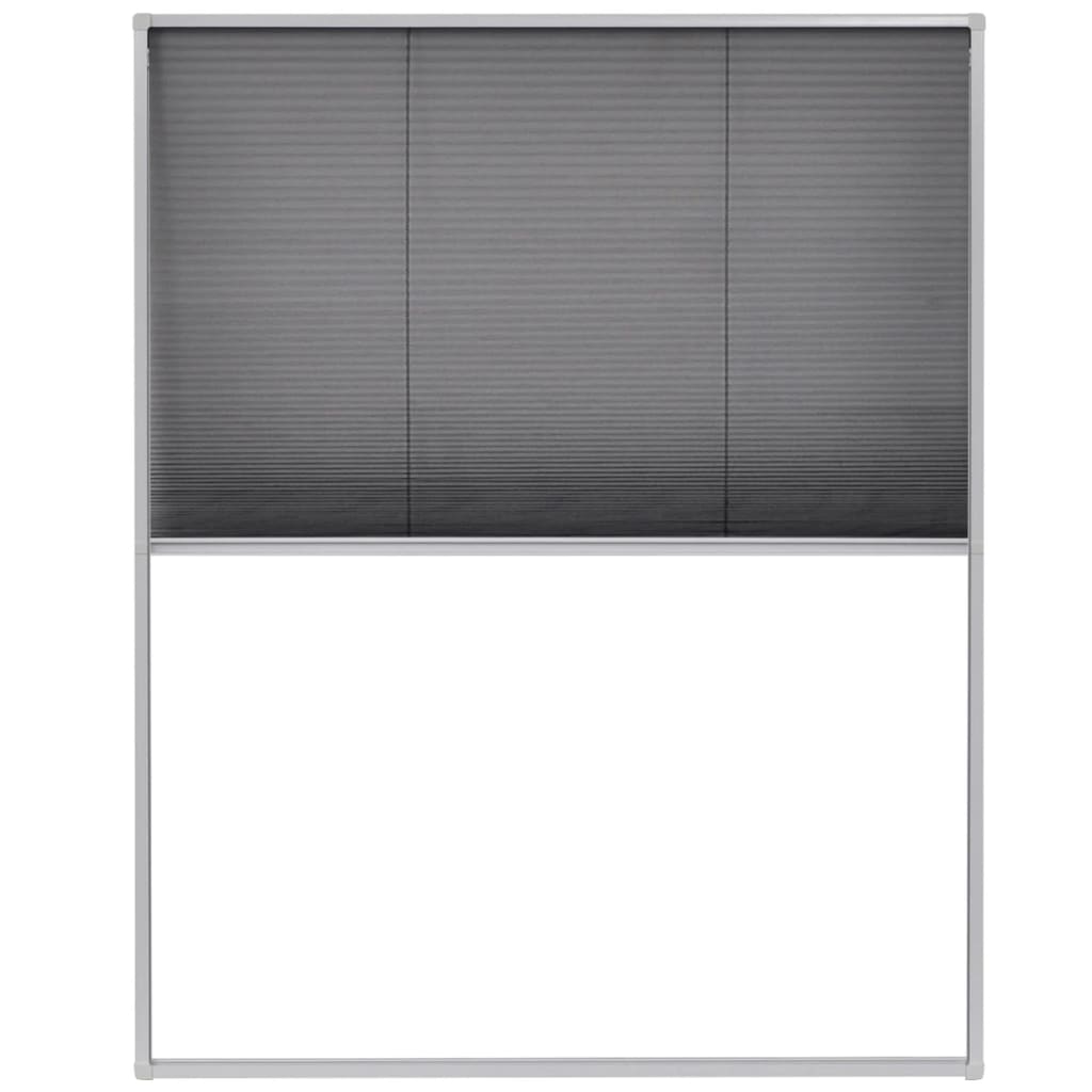 Moustiquaire plissée pour fenêtre Aluminium 80 x 100 cm
