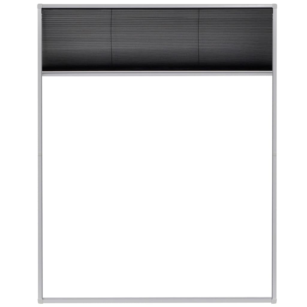 Moustiquaire plissée pour fenêtre Aluminium 80 x 100 cm