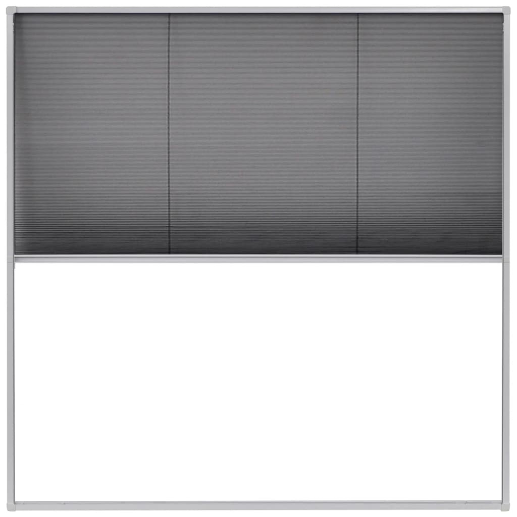Pleated Insect Screen for Windows, Aluminum, 120x120 cm