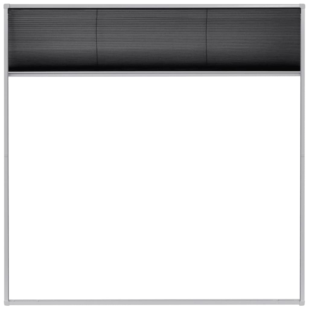 Pleated Insect Screen for Windows, Aluminum, 120x120 cm