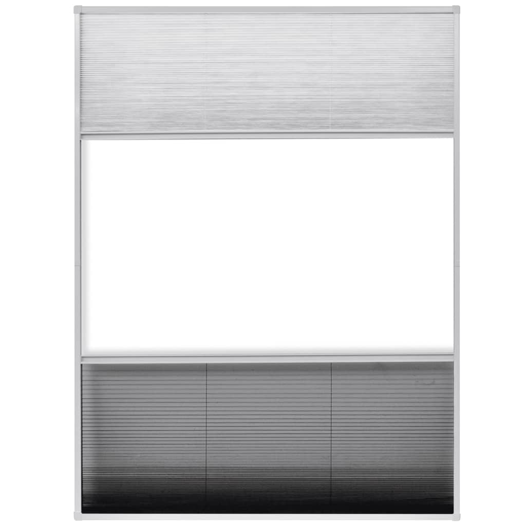 Insect Screen Pleated Blind for Window Aluminum 60x80 cm