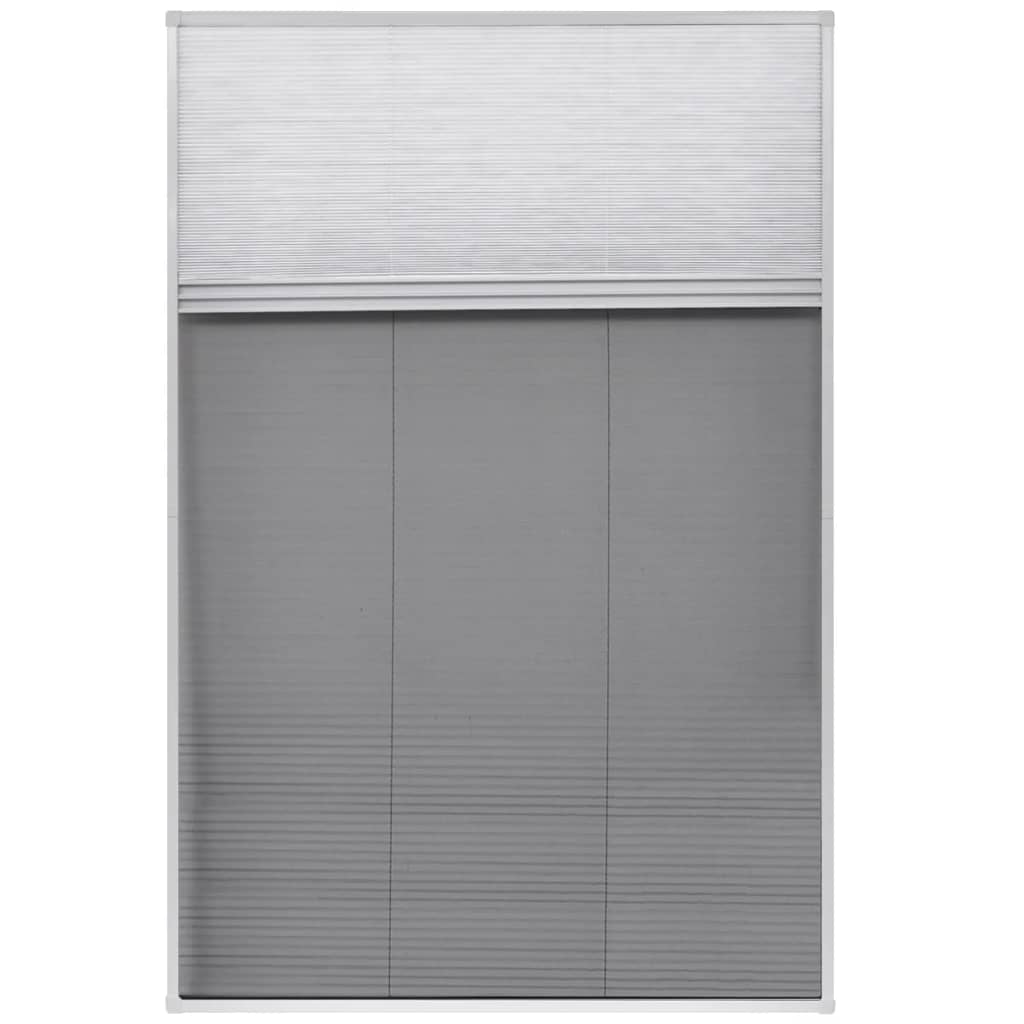 Pleated Insect Screen for Windows Blind Aluminum 80x120 cm