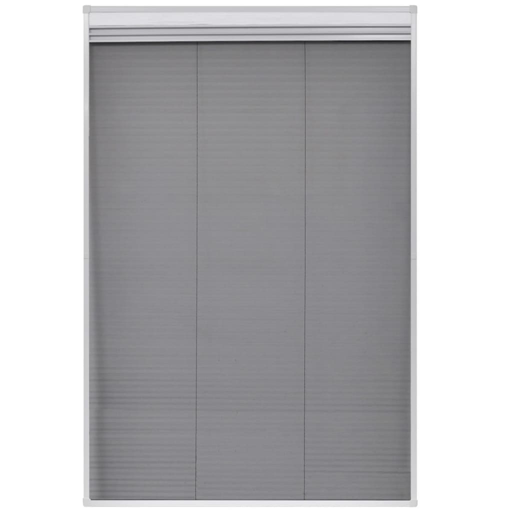 Pleated Insect Screen for Windows Blind Aluminum 80x120 cm