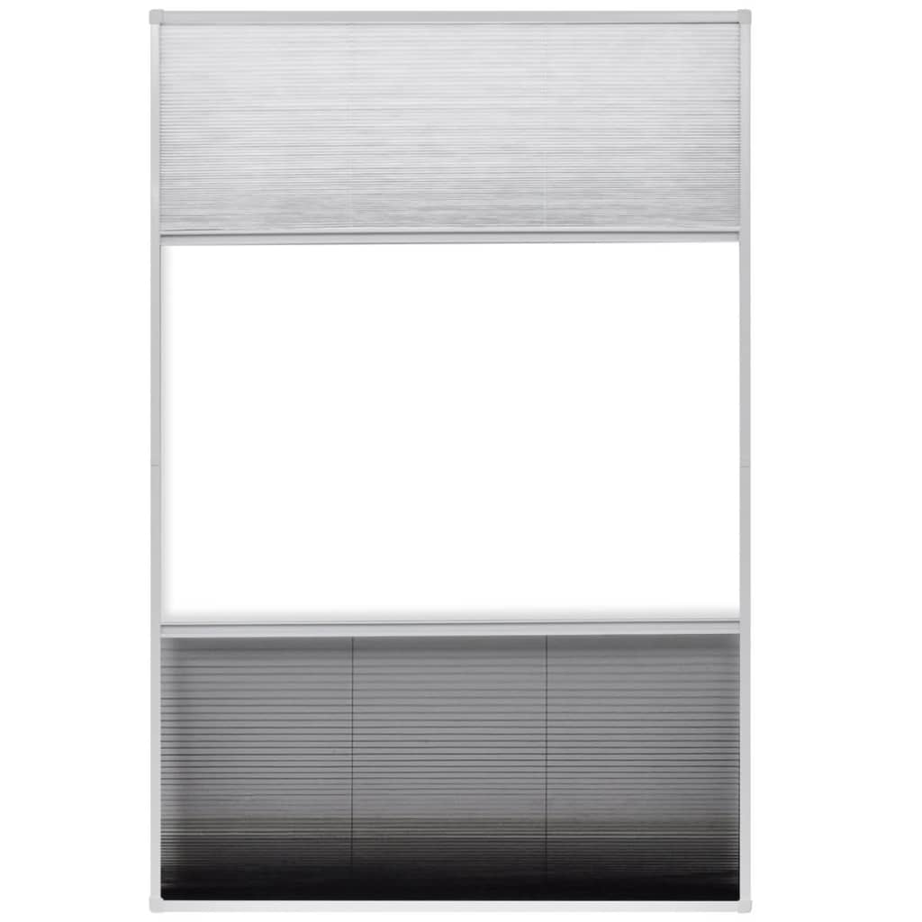 Pleated Insect Screen for Windows Blind Aluminum 80x120 cm