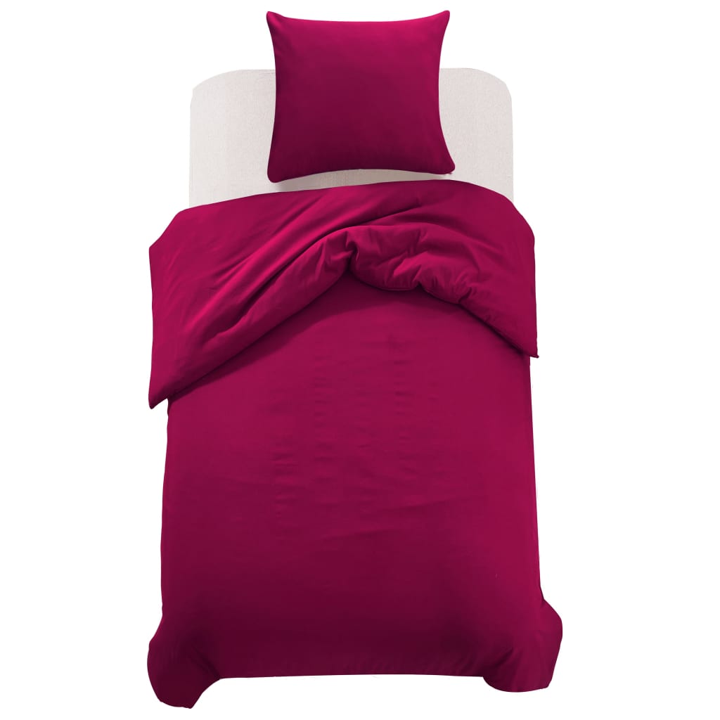 Parure de lit bordeaux 155×220/80×80 cm