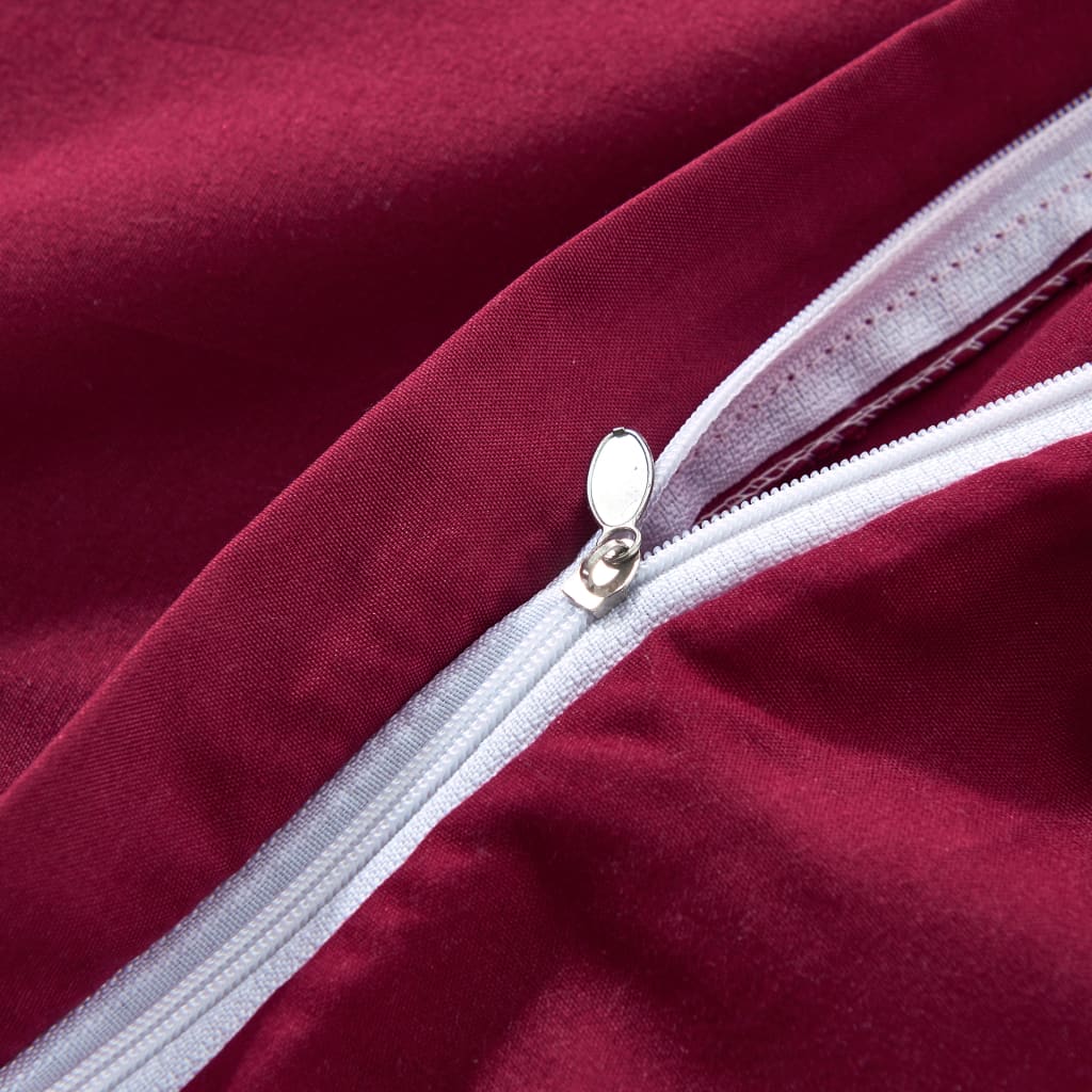 Parure de lit bordeaux 155×220/80×80 cm