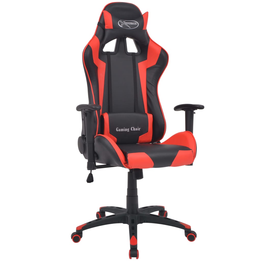 Office Chair Gaming Chair Recliner Faux Leather Red