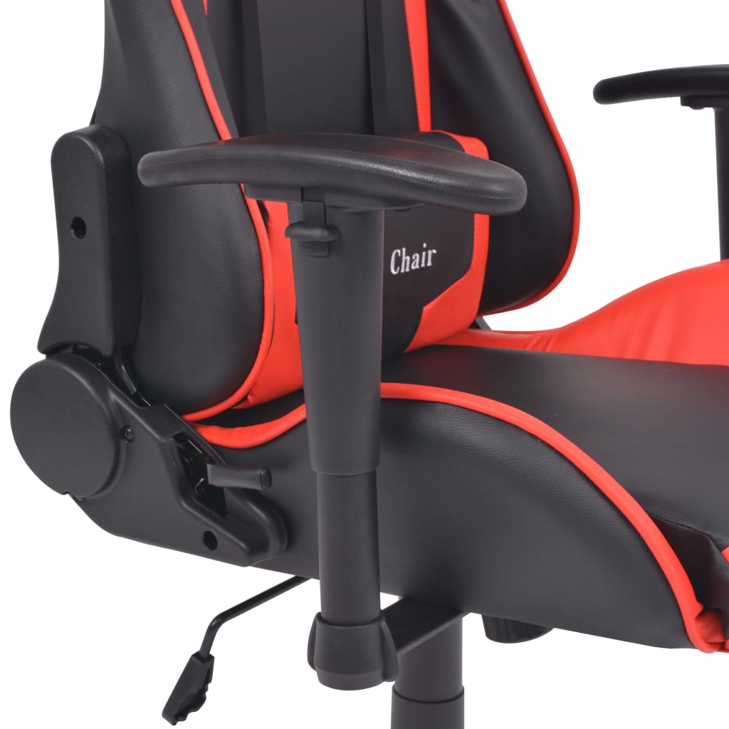 Office Chair Gaming Chair Recliner Faux Leather Red