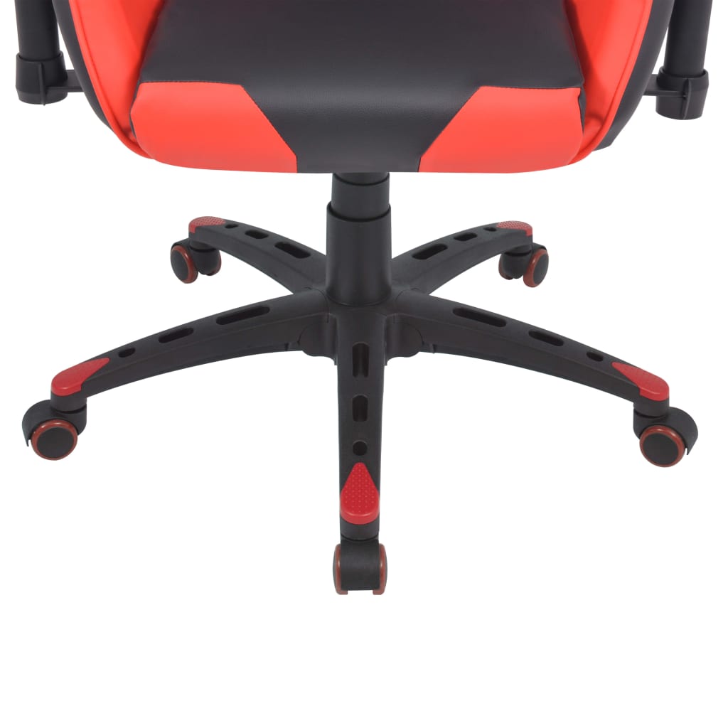 Office Chair Gaming Chair Recliner Faux Leather Red