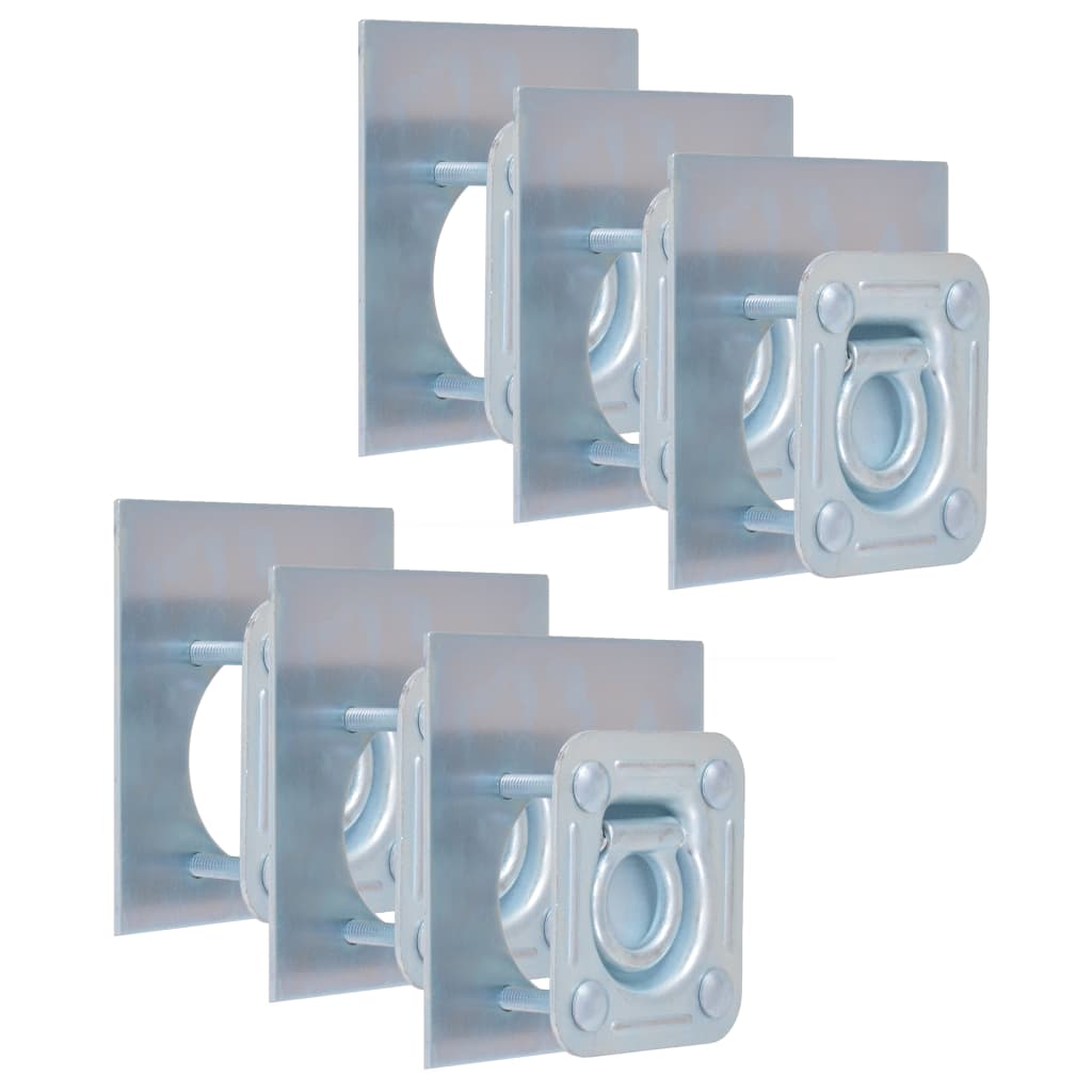 Lashing Eyes for Trailers, 6 pcs., Galvanized Steel, 2000 kg