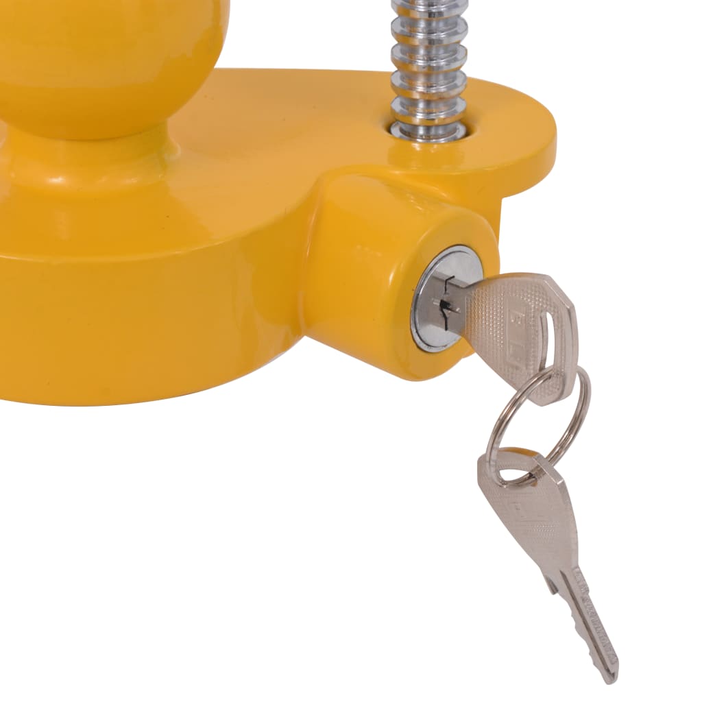 Trailer Hitch Lock 2 Keys Steel and Aluminum Alloy Yellow