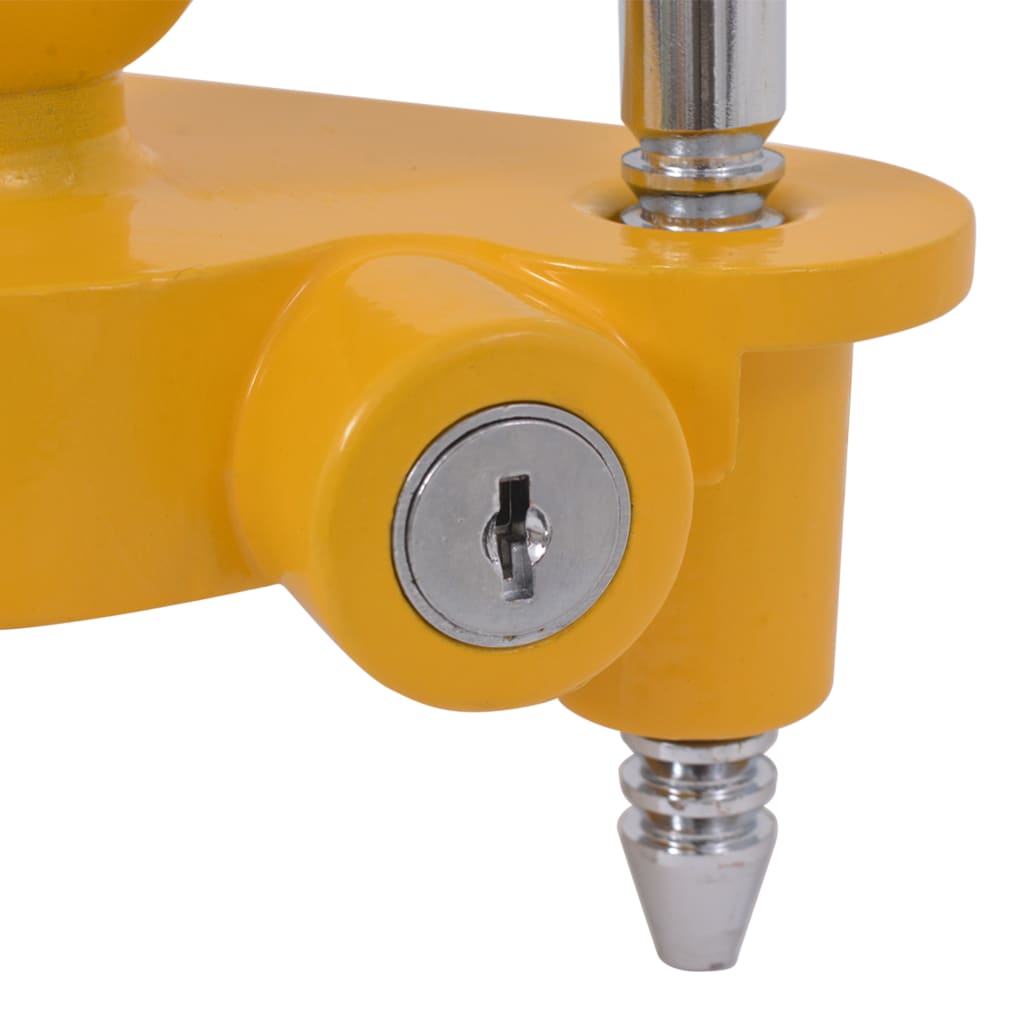 Trailer Hitch Lock 2 Keys Steel and Aluminum Alloy Yellow