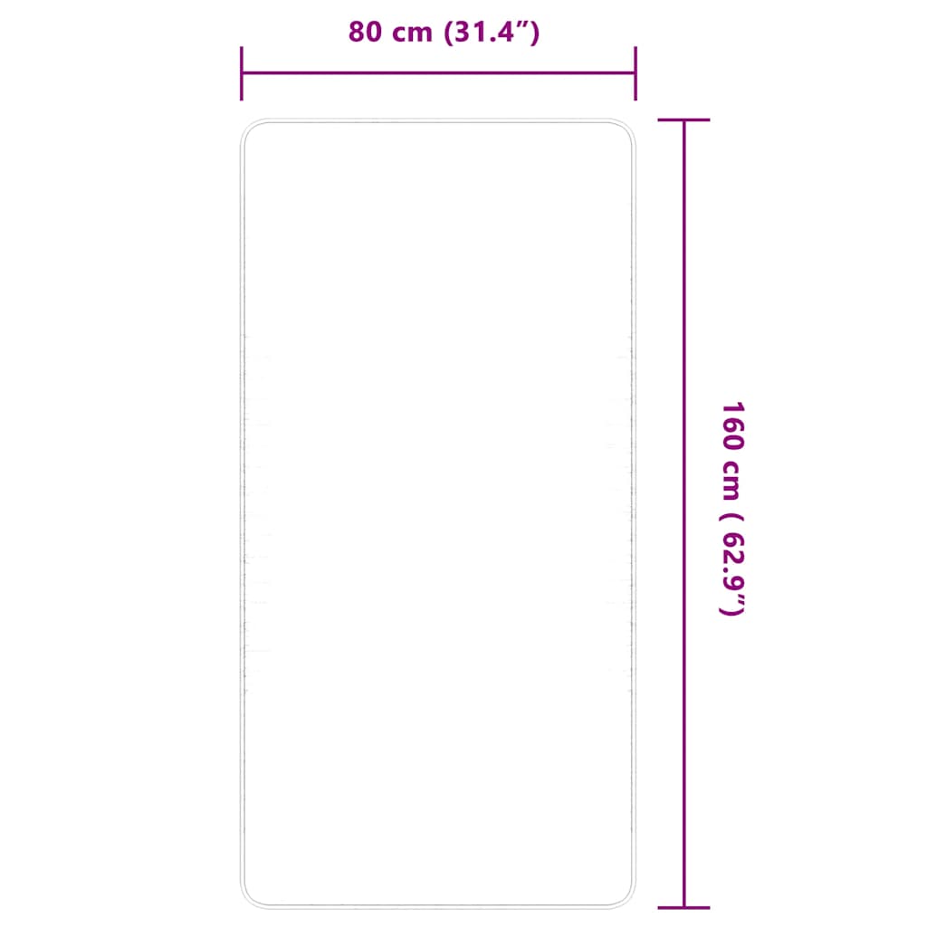 Tapis jute avec envers latex 80x160 cm naturel