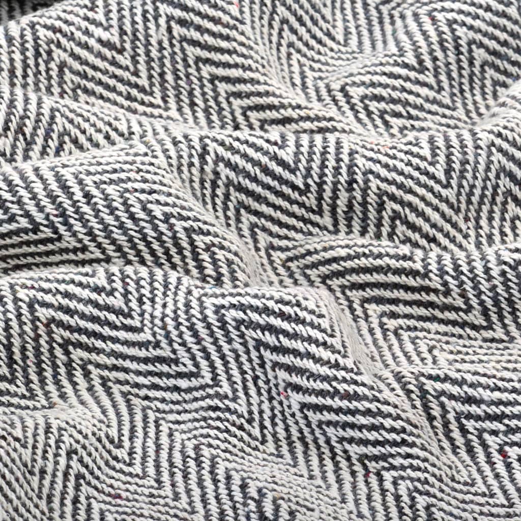 Herringbone Cotton Throw 160x210 cm Navy Blue