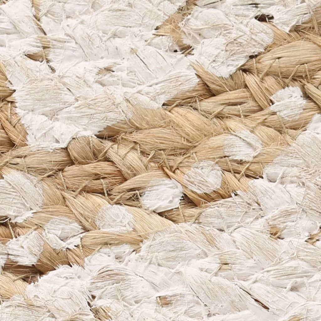 Tapis Jute Tressé Imprimé Rond 150 cm