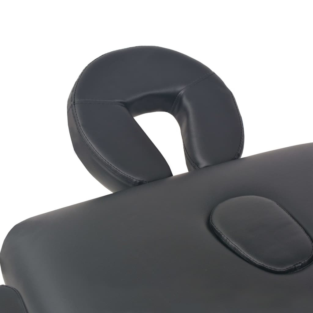 Table de massage pliante 2 zones, 10 cm d'assise, noire