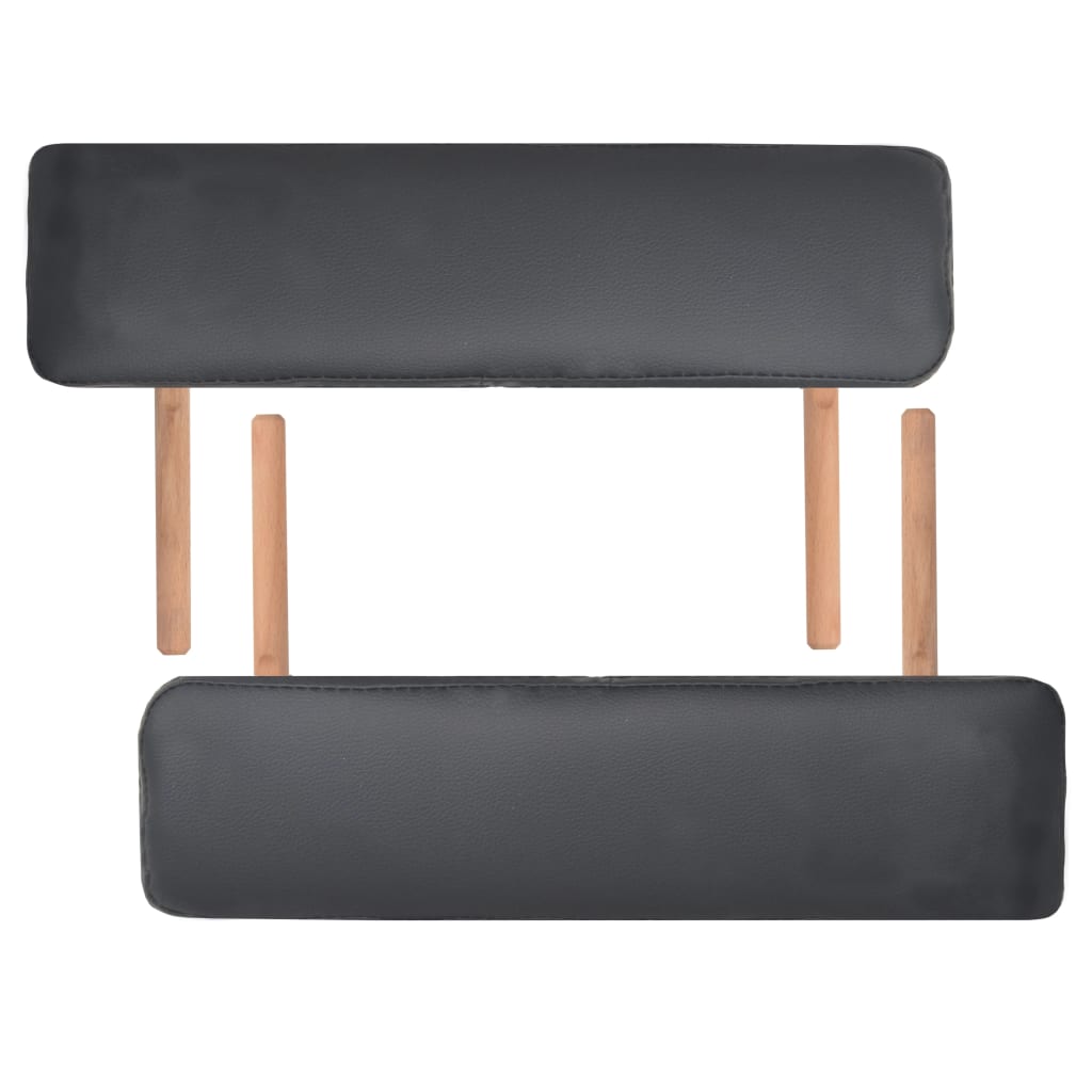 Table de massage portable 3 zones rembourrage 10 cm noir
