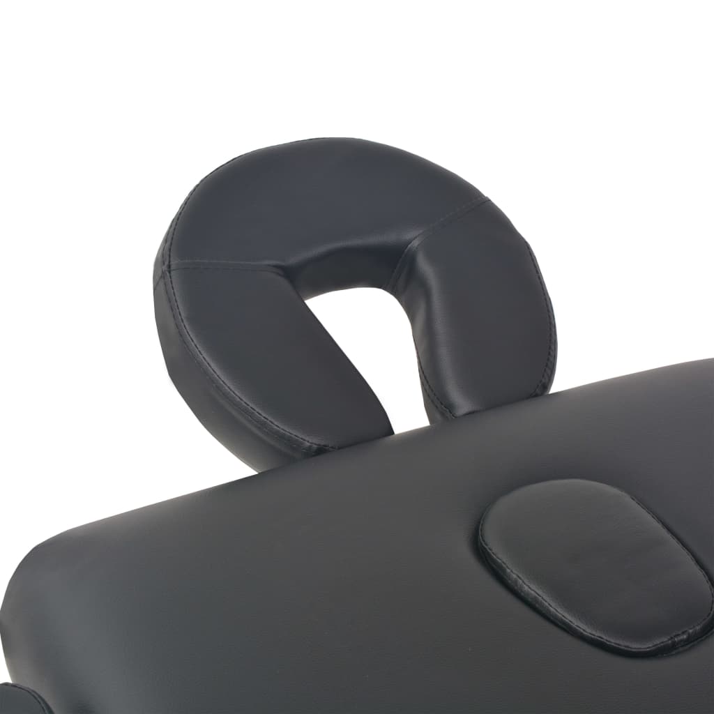 Table de massage portable 3 zones rembourrage 10 cm noir