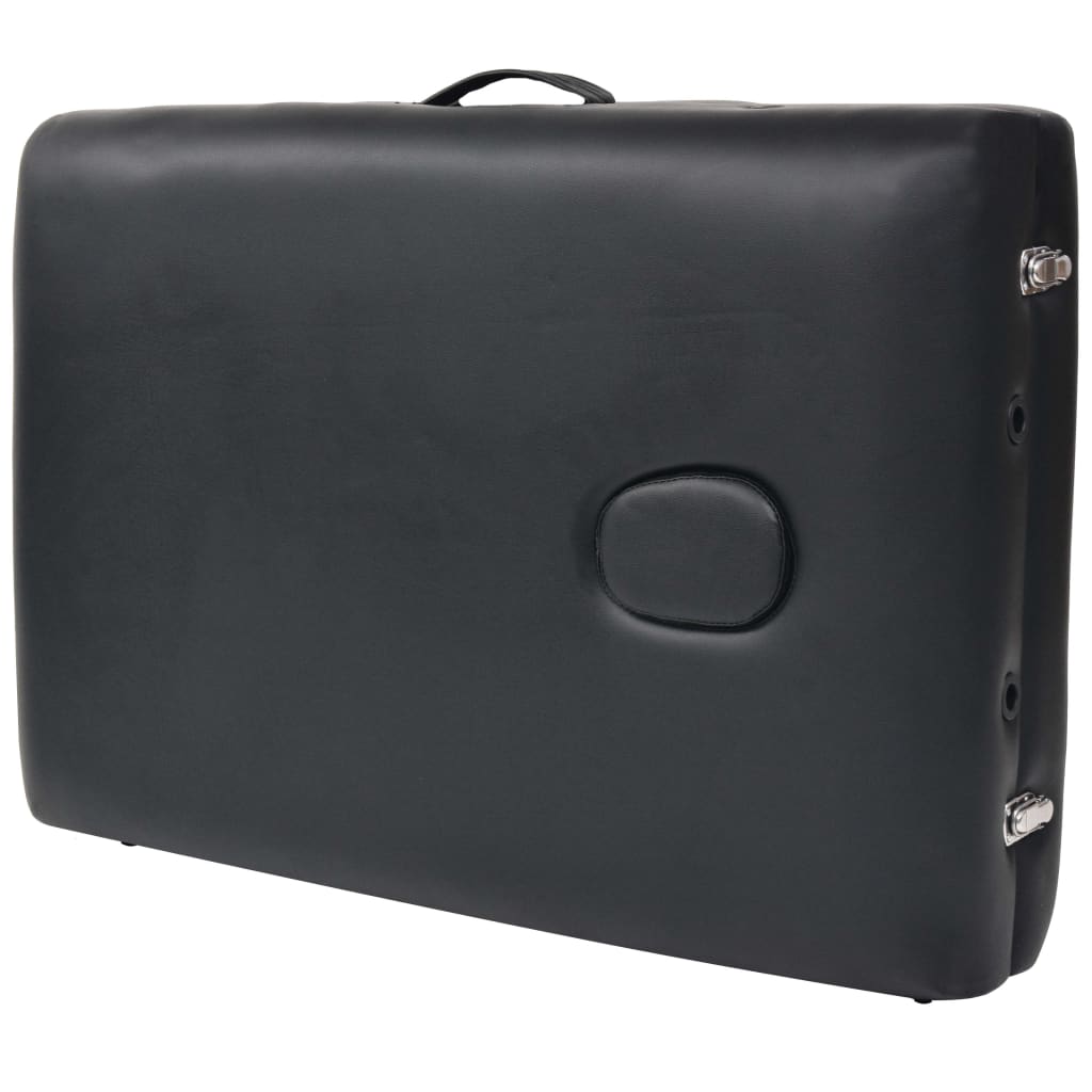 Table de massage portable 3 zones rembourrage 10 cm noir