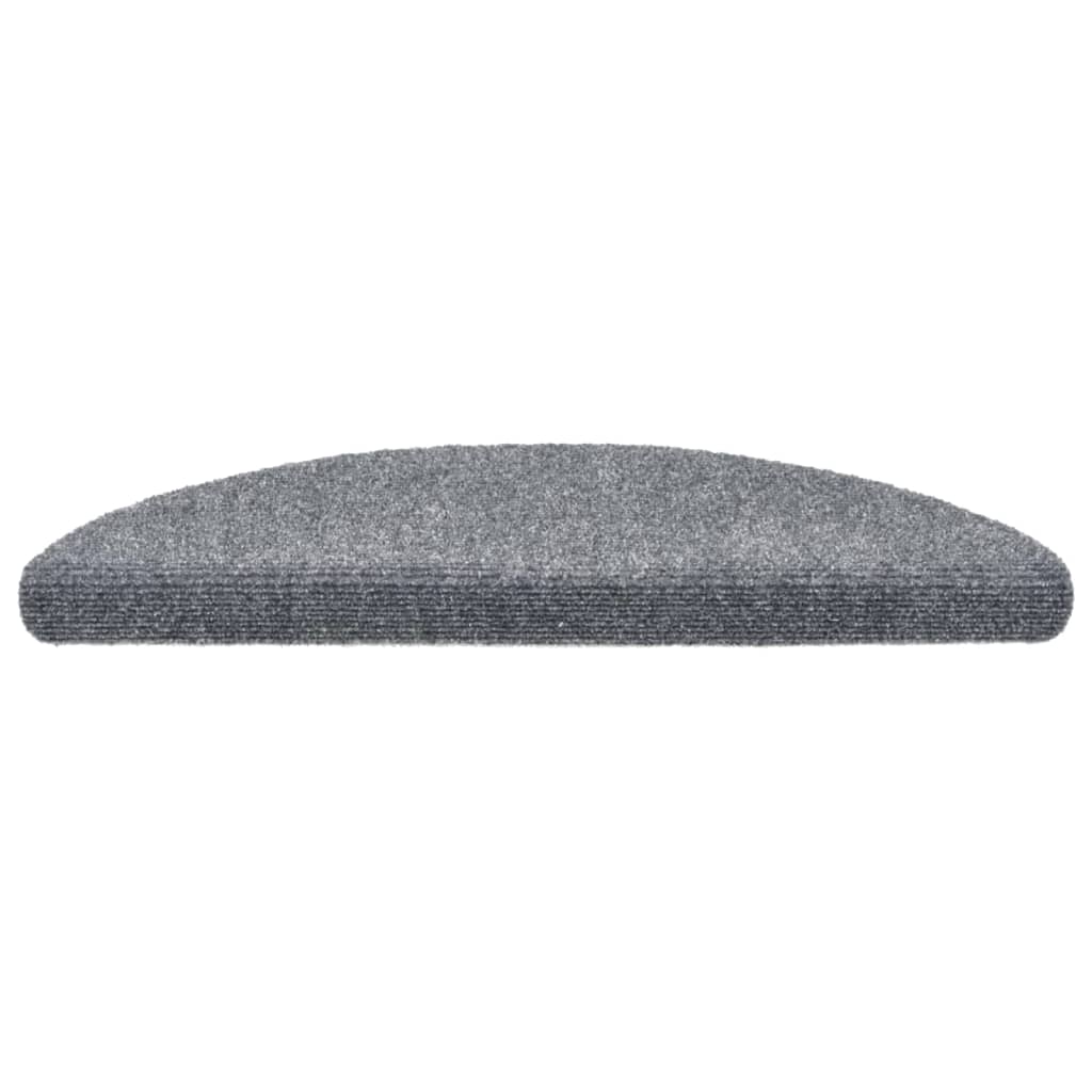 Stufenmatten Selbstklebend 15 Stk. 56x17x3 cm Hellgrau Halbrund