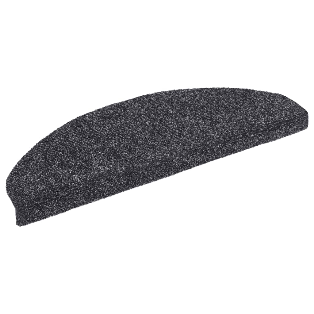 Stufenmatten Selbstklebend 15 Stk. 65x21x4 cm Dunkelgrau Halbrund Groß