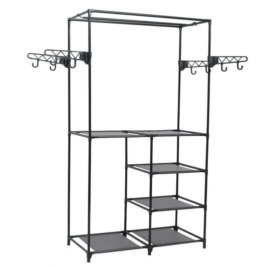 Clothes Rack Steel and Non-Woven Fabric 87x44x158 cm Black