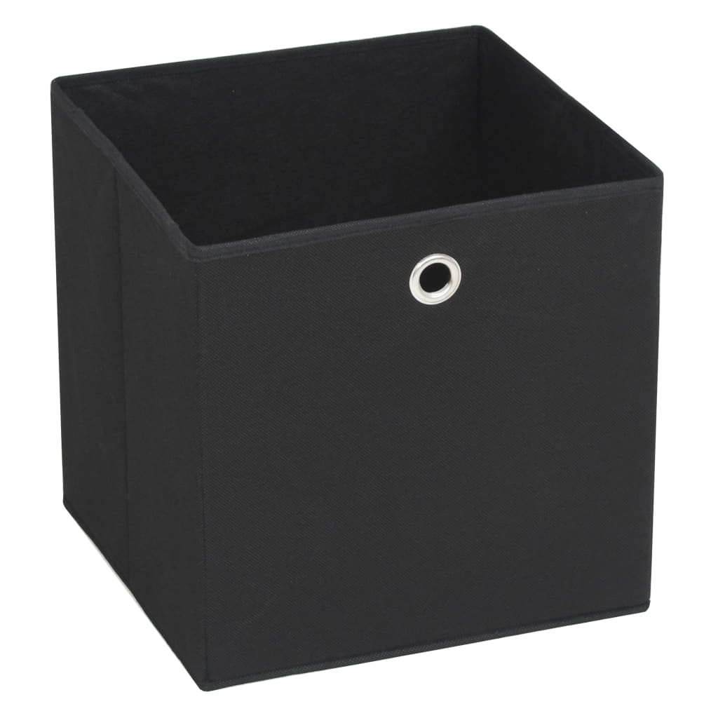 Storage Boxes 10 pcs. Non-woven Fabric 32 x 32 x 32 cm Black