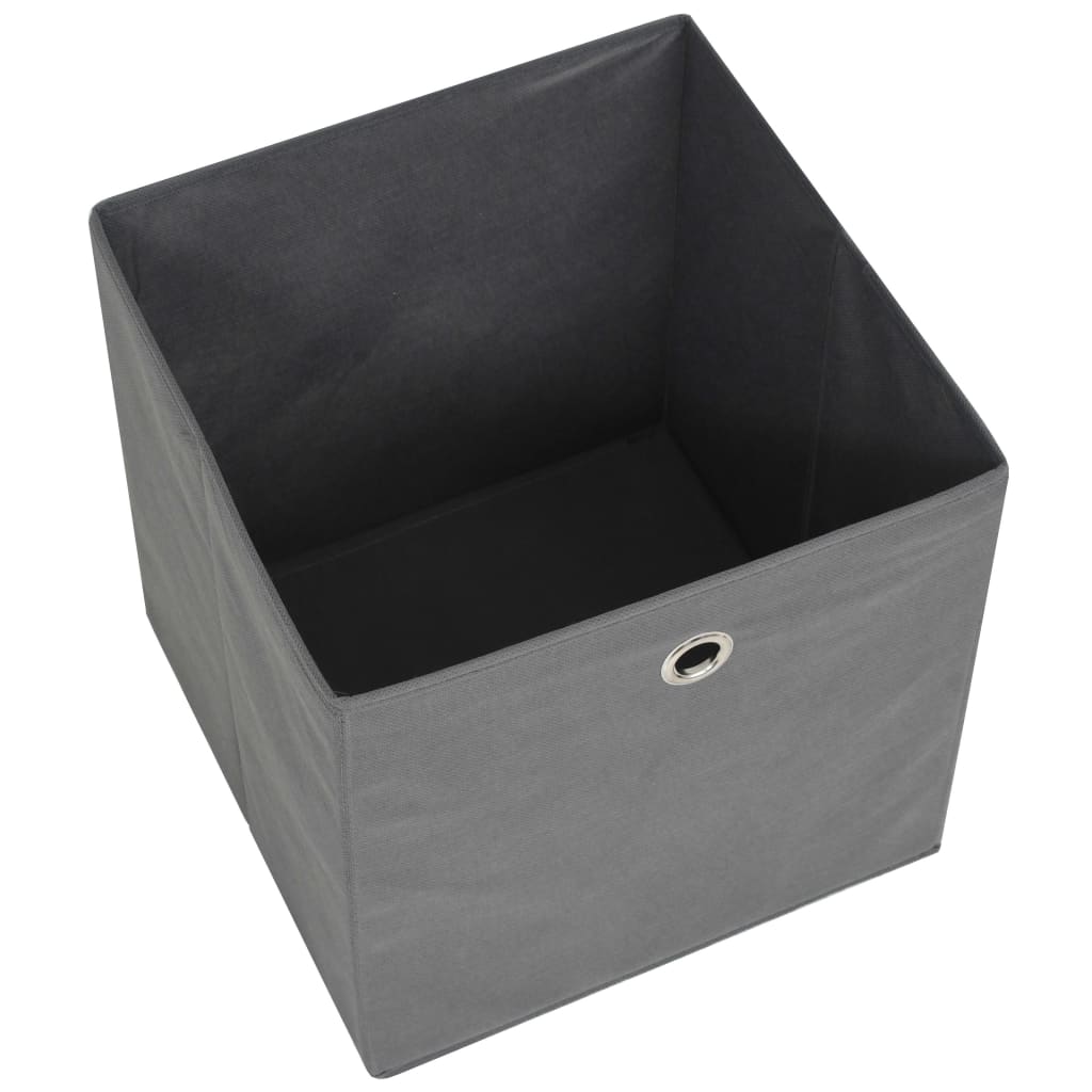 Storage Boxes 10 pcs. Non-Woven Fabric 32 x 32 x 32 cm Grey
