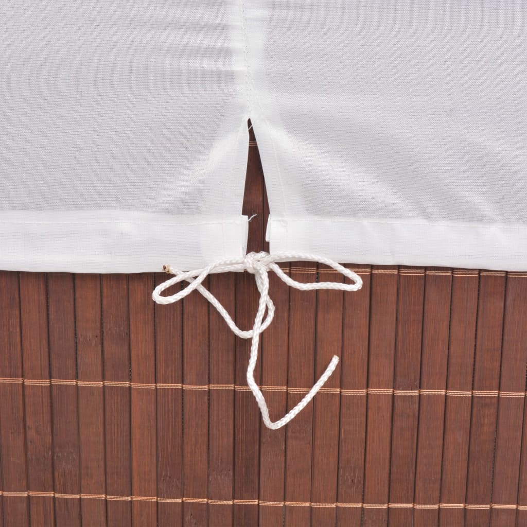 Panier à linge en bambou Rectangulaire Marron
