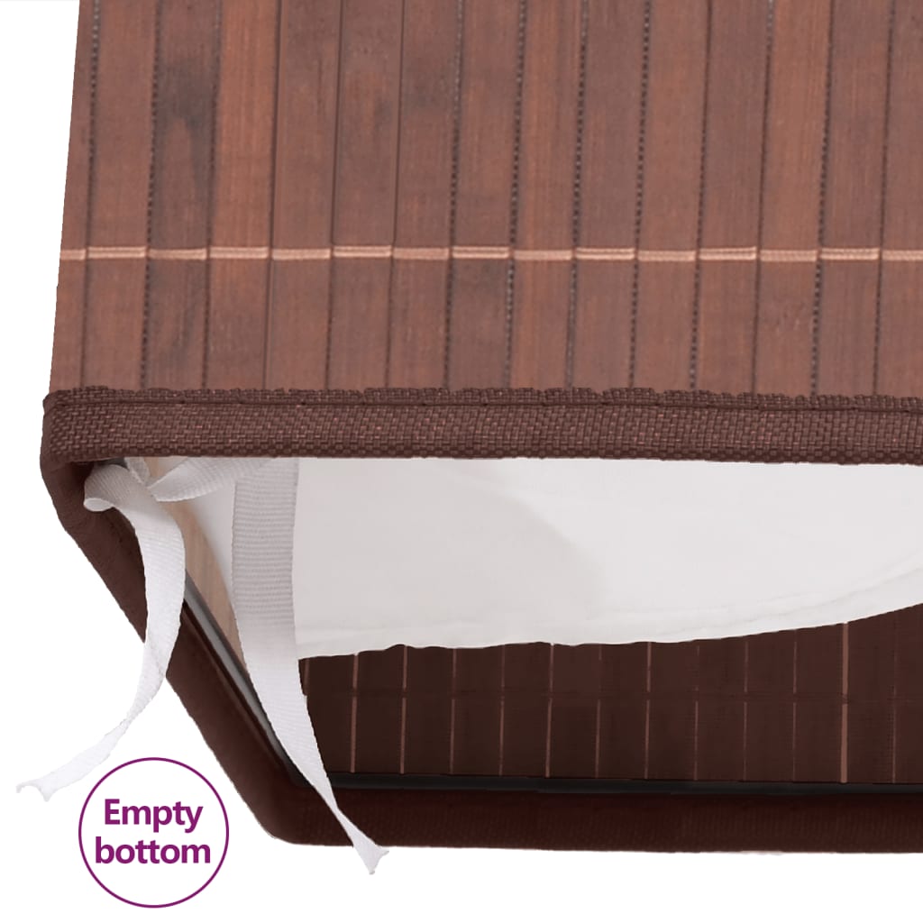 Panier à linge en bambou Rectangulaire Marron