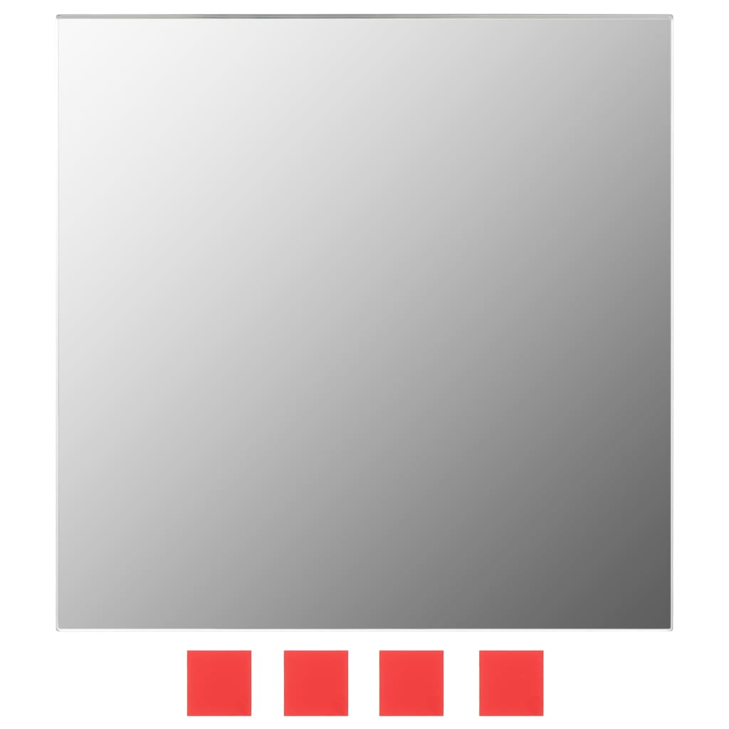 7-Piece Square Wall Mirror Set Glass