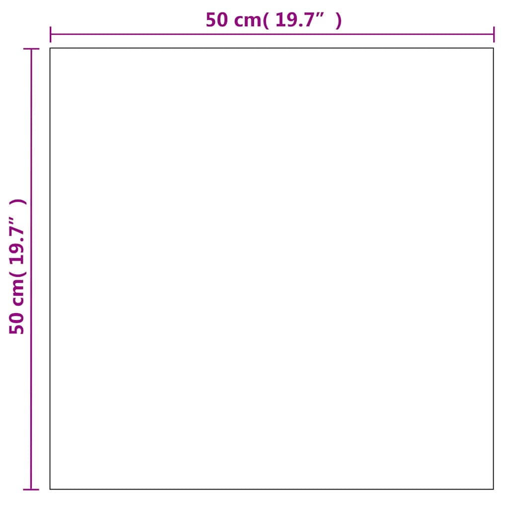 Wall Mirror 50 x 50 cm Square Glass