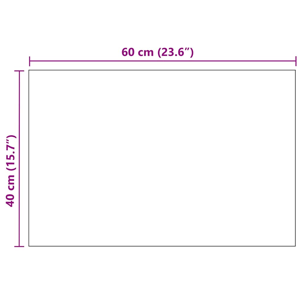 Wall Mirror 60 x 40 cm Rectangular Glass
