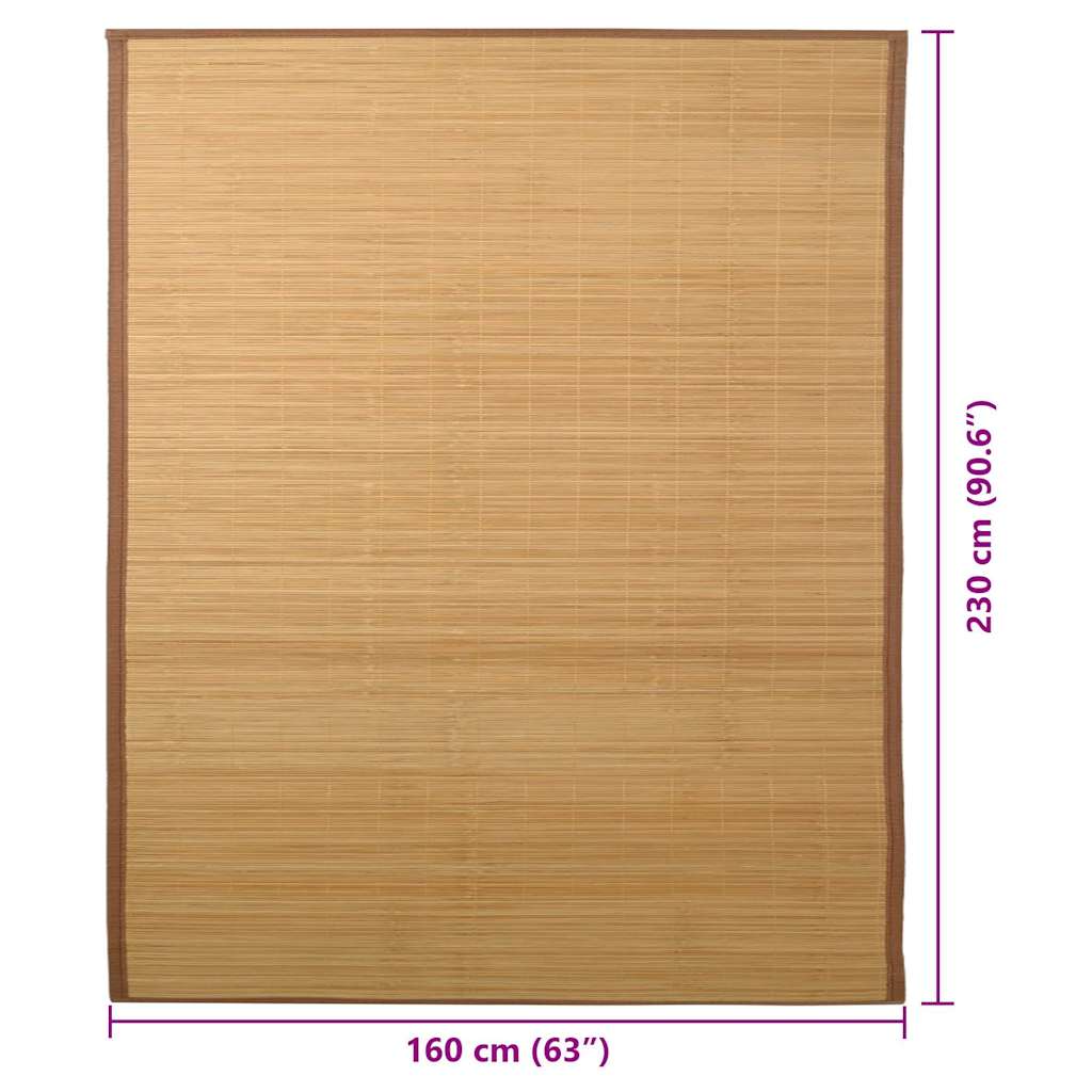 Carpet Bamboo 160x230 cm Brown