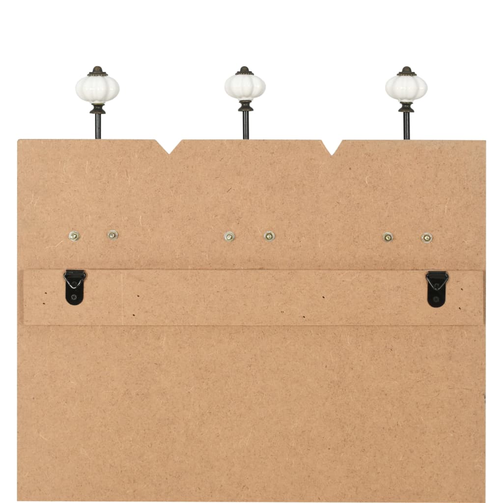 Wall wardrobe with 6 hooks 120 x 40 cm "LIVE LIFE"