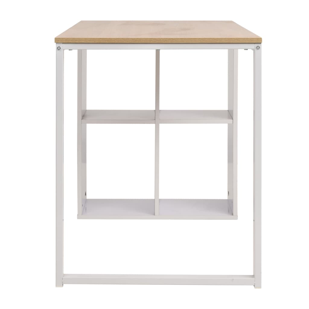 Desk 120×60×75 cm Oak Brown and White