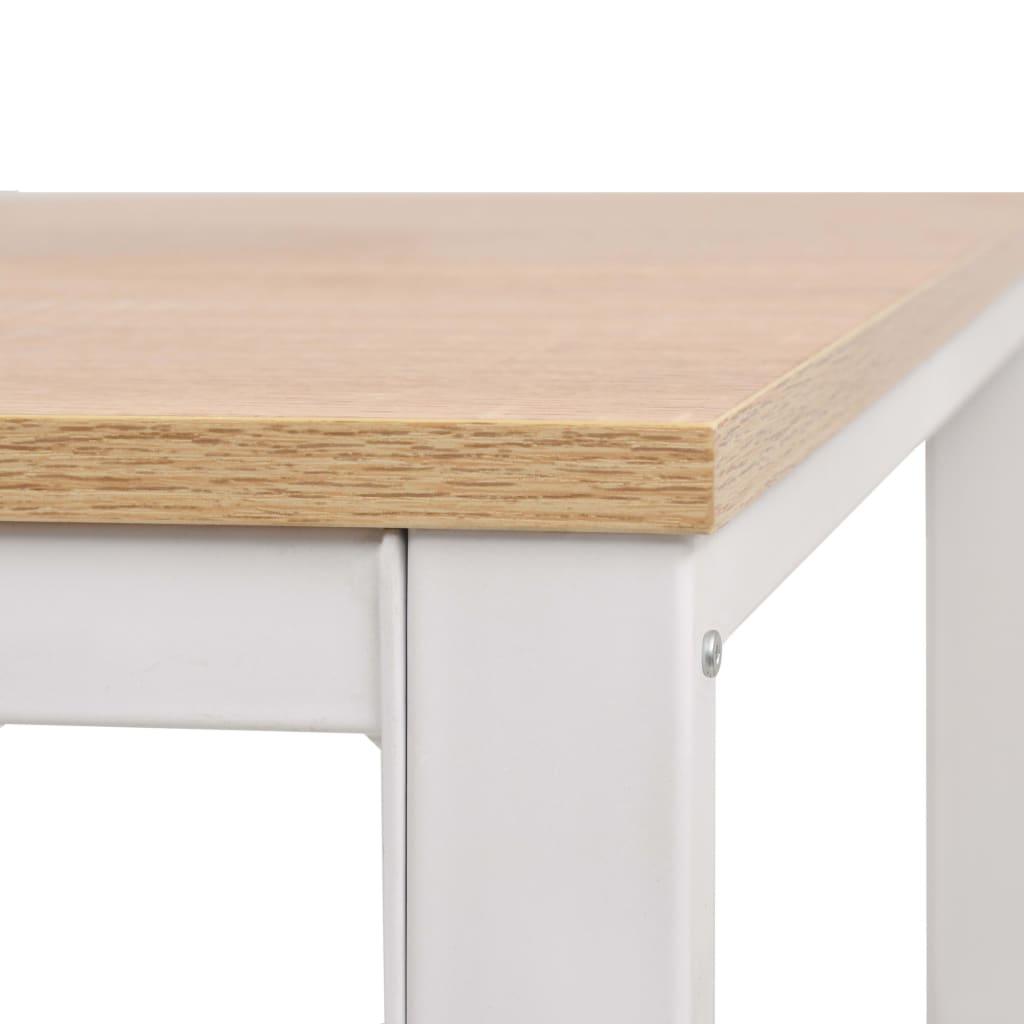 Desk 120×60×75 cm Oak Brown and White